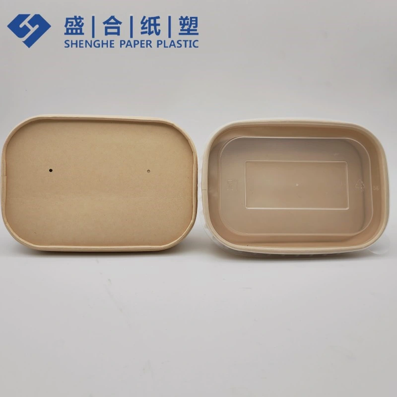 1000ml Rectangular Paper Box Disposable Kraft Paper Bowl