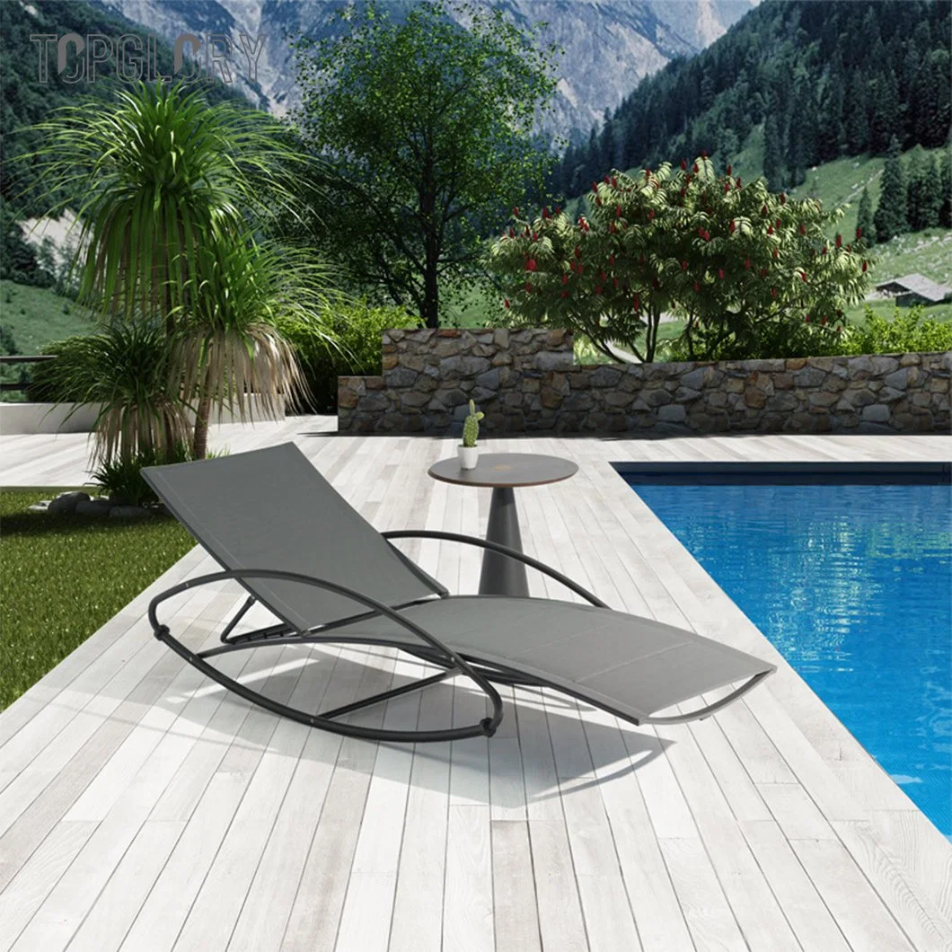 New Design Series Aluminium Frame Textilene Leisure Beach Chaise Outdoor Sun Lounger