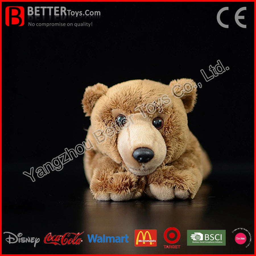 Stuffed Wild Animal Plush Lying Bear Soft Children Toy Custom Plush