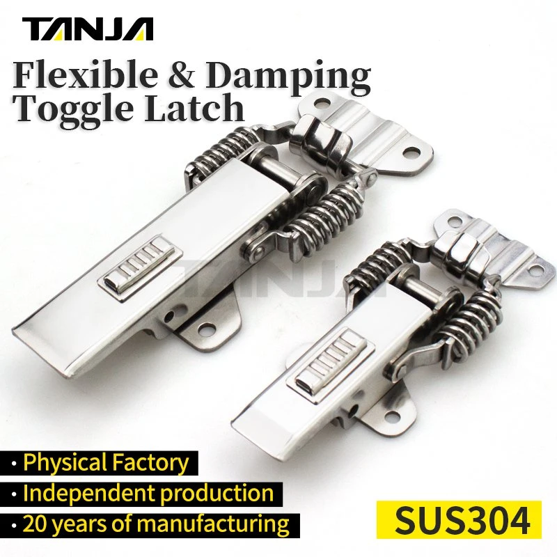 Toggle Latch/ Stainless Steel Toggle Latch/SUS304 Flexible & Damping Toggle Latch/Stainless Steel Hasp Toggle Latch Lock for Small &Medium-Sized Case Cover