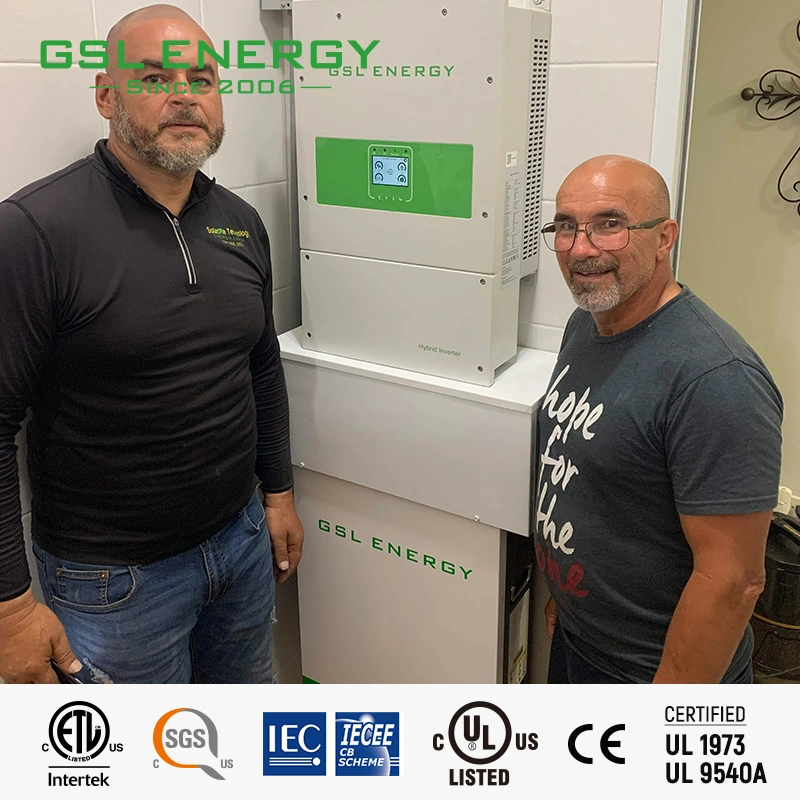 GSL Energy 20 años de garantía Powerwall 14,34kwh 48V 51,2V montado en pared LiFePO4 batería de litio para sistema de energía solar