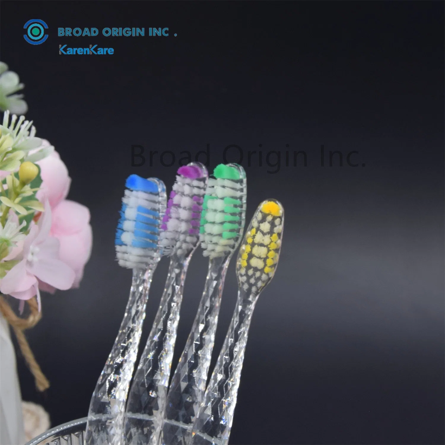 High Grade PETG Material Crystal Toothbrush, Ultra Clear and Transparent, Soft Bristles BPA Free