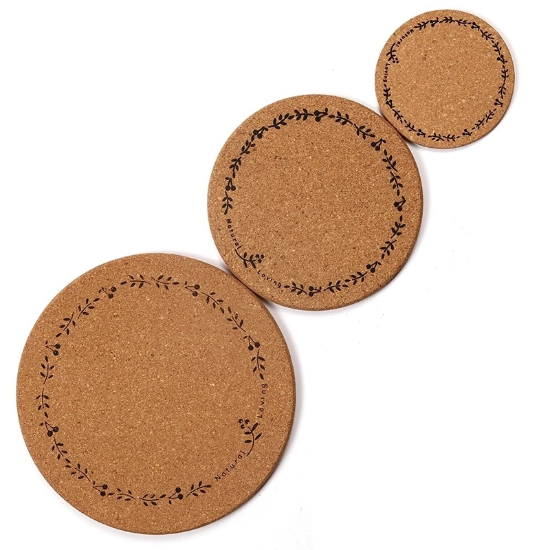 High quality/High cost performance Green Products and Health Wood Blank Cork Drink Coasters