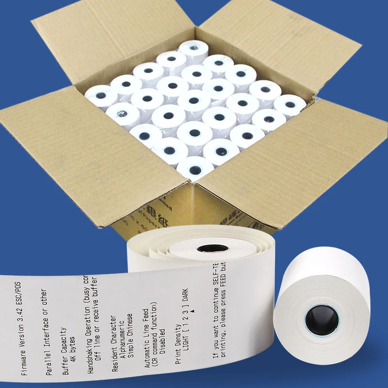 Cash Register Printing Paper, Excess Receipt Voucher, Shopping List 80*80mm POS Thermal Paper Roll