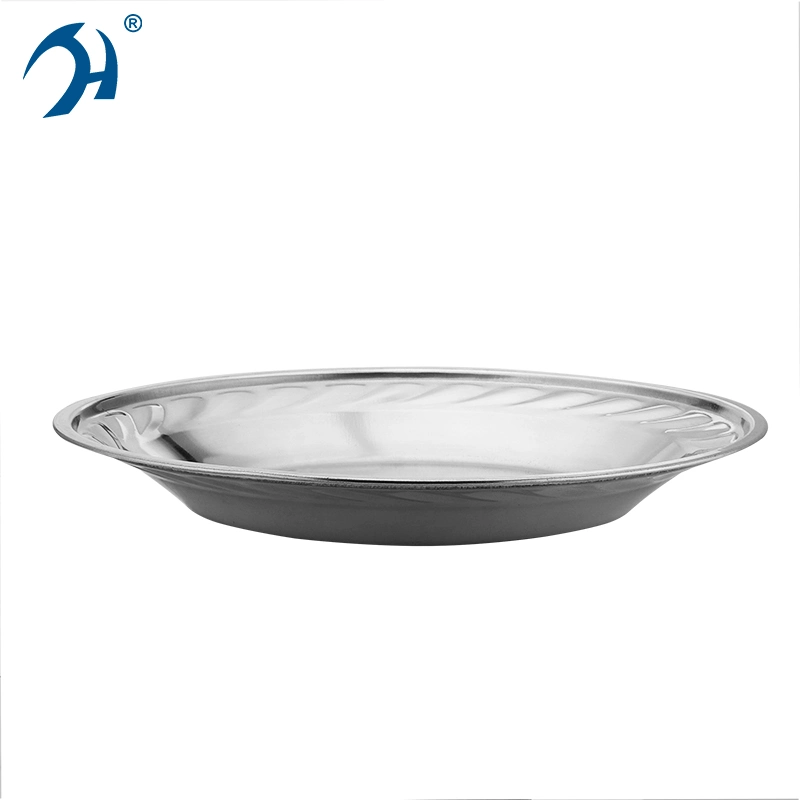 Stainless Steel Cheap Home Use Hotel Supplies Deepened Round Plate