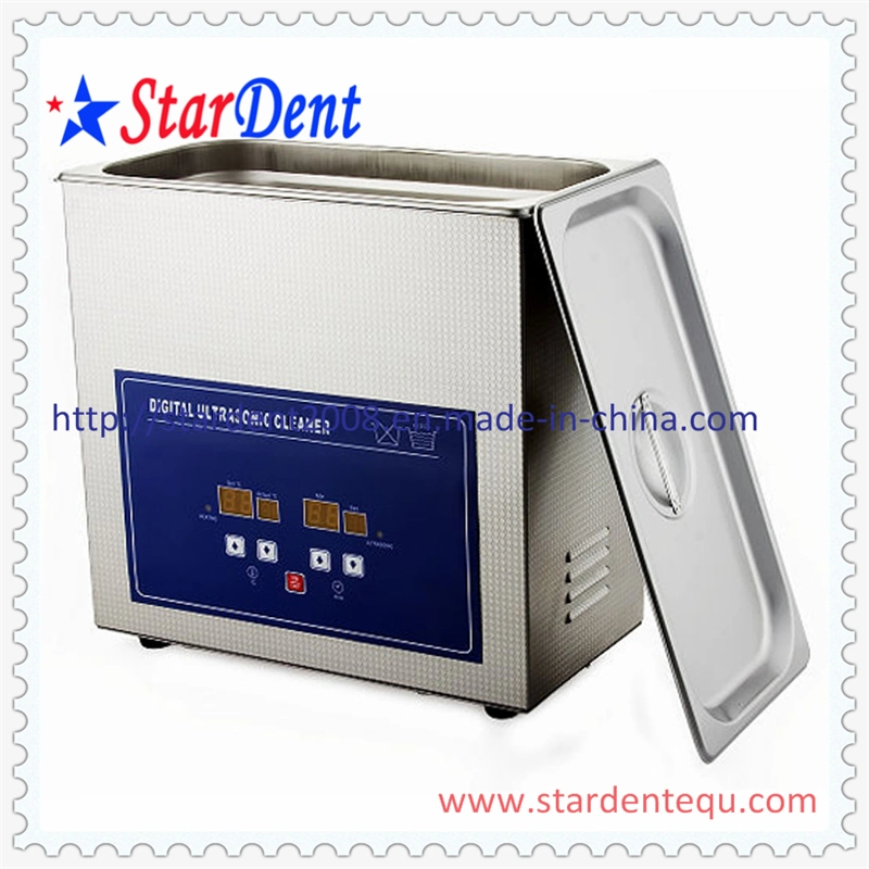 Dental 6.5L Stainless Steel Digital Tabletop Ultrasonic Cleaner of Hospital Equipment