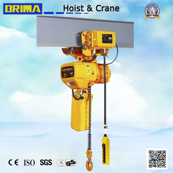 2000kg Double Speed Electric Chain Hoist with Electric Trolley Type
