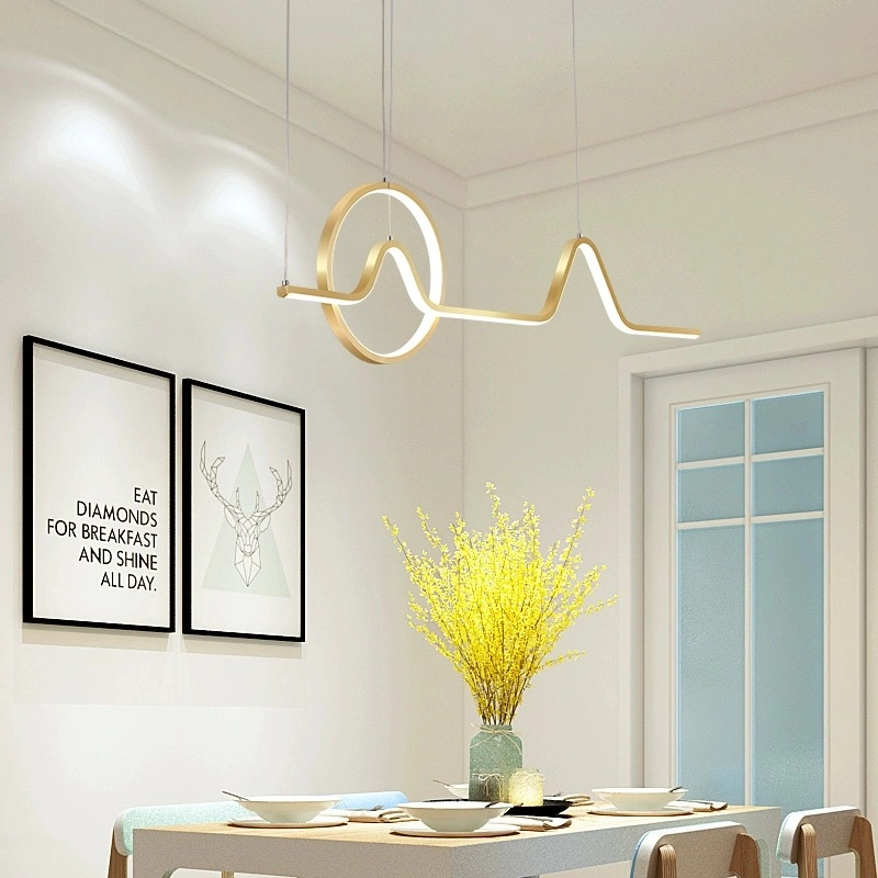 Wholesale/Supplier Smart Control Dimmable Hanging Linear Ceiling Light Chandelier Pendant LED Lamp