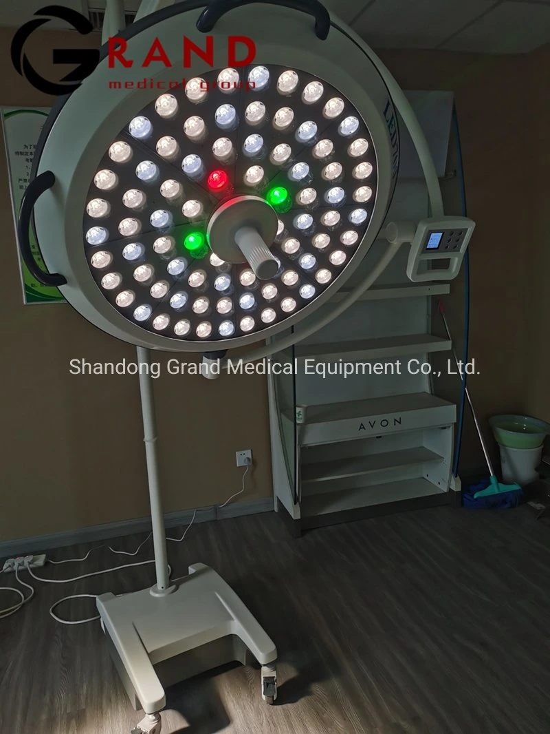 Lits jumeaux ou des feux d'armes Suppply médical Portable LED d'exploitation Shadolwess montés au plafond de la lampe témoin de fonctionnement de lumière de l'hôpital chirurgical de l'équipement produits médicaux