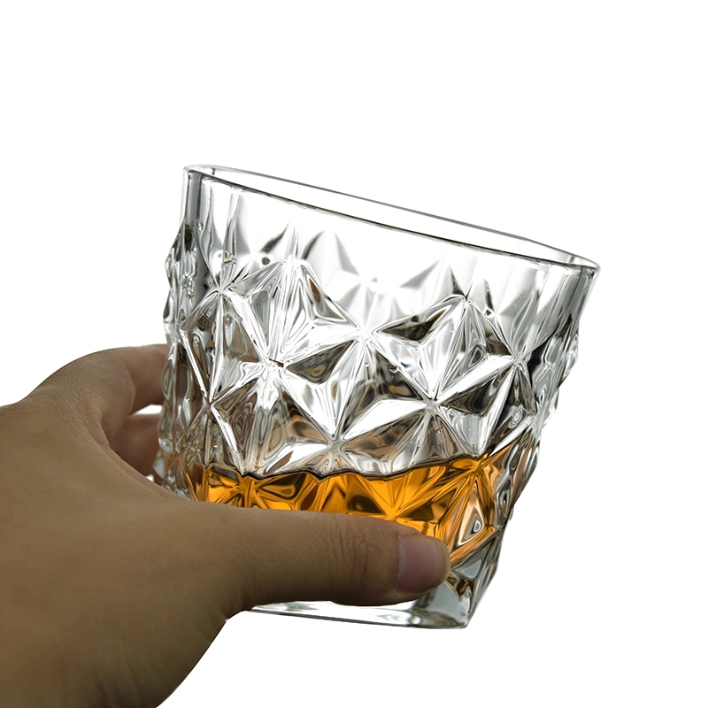 Vaso de vidrio transparente de cristal grabado de vaso de whisky bar Taza para beber