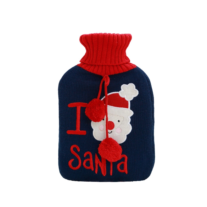 Christmas Gift Rubber Hot Water Bag Cover Knitted Cover