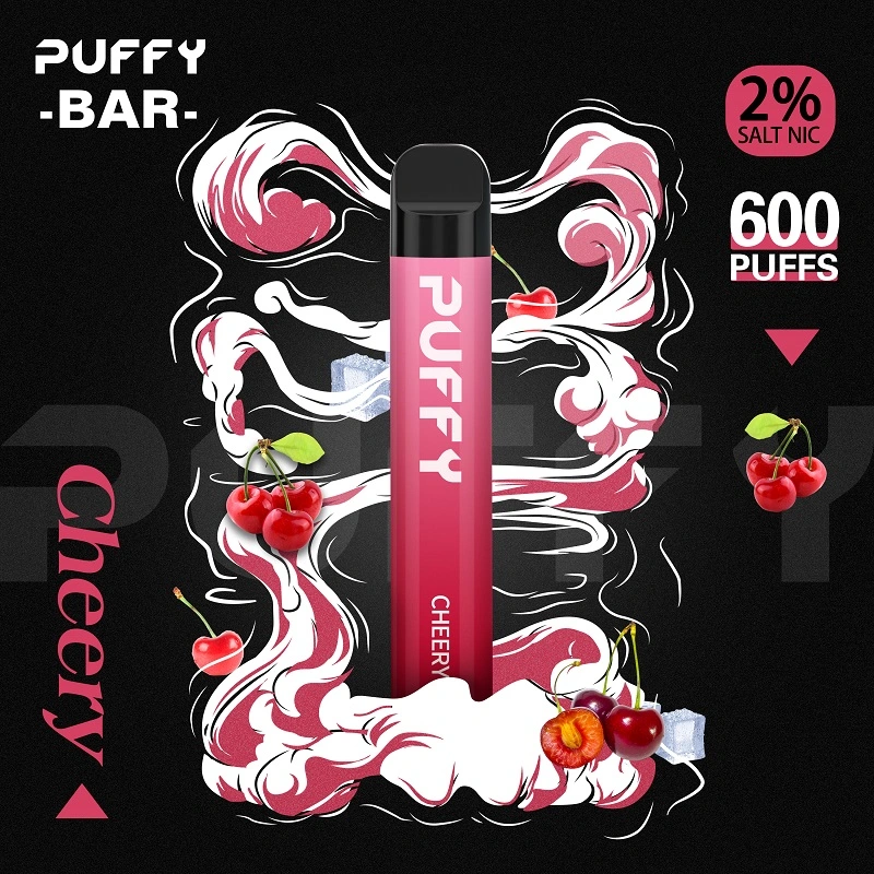 E L'ICG pour périphérique Pod Vapes Vanlt Bar Vaping 600 bouffées Vape Cherry cigarette Cigarette électronique