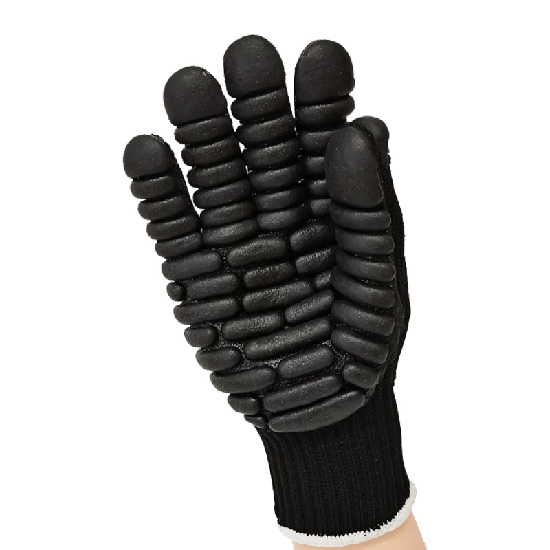 Custom TPR Anti Vibration Work Gloves, Shock Proof Impact Reducing Latex Coated Foam Finish Safety Gloves Luvas Guantes