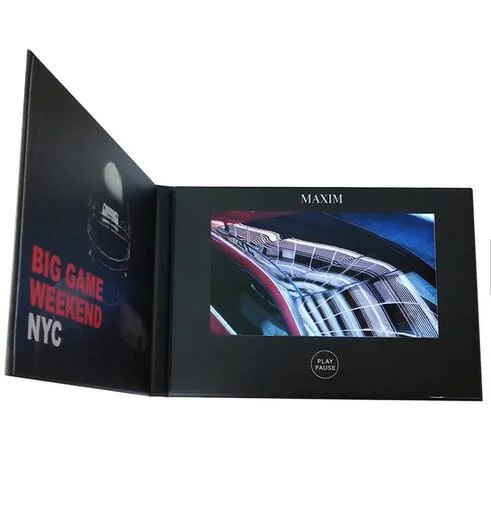 Top Quality Hard Cover 7inch LCD Screen Video Business Card