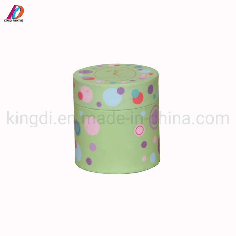 Customized Printing Recyclable Paper Cylinder Round Jewelry Box