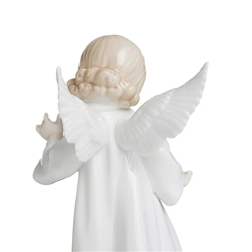 High quality/High cost performance  White Little Ceramic Angel Figurine for Home Decor