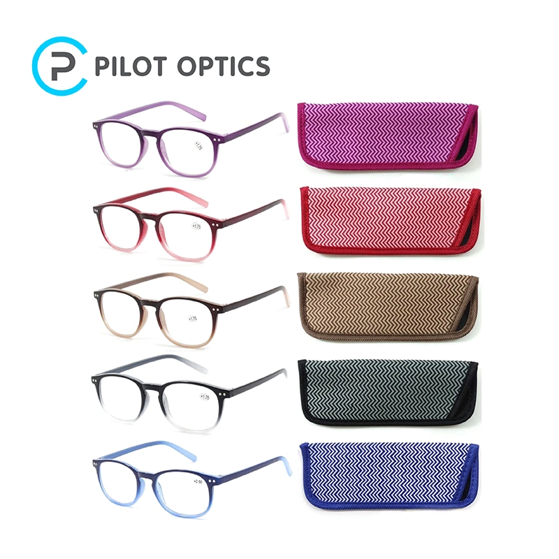 Pilot Optics 2023 Newest 15 Blue Blocking Fashion Design Round Reading Glasses