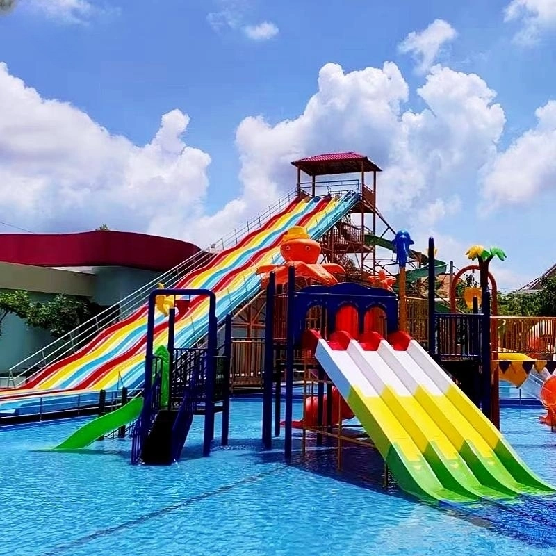 New Large Adult Outdoor Water Park Equipment, Children's Fiberglass Slide