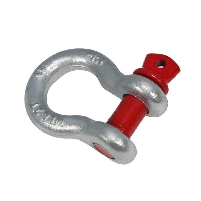 6mm G-2130 Alloy Screw Pin Bow Shackle Rigging Omega-Shaped with Nut and Allen Headed Bolt Pin