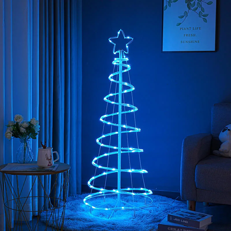 Spiral Christmas LED Light Tree Decoration with Remote Multiple Control