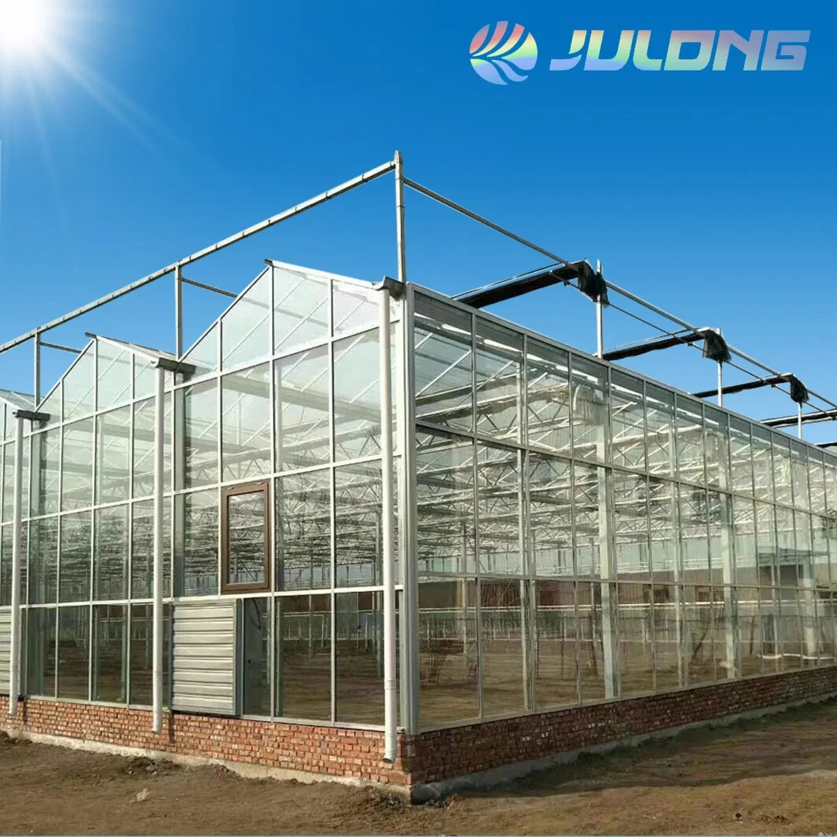 Type de Venlo Multi-Span durables pour la plantation de légumes de serre en verre et de fruits