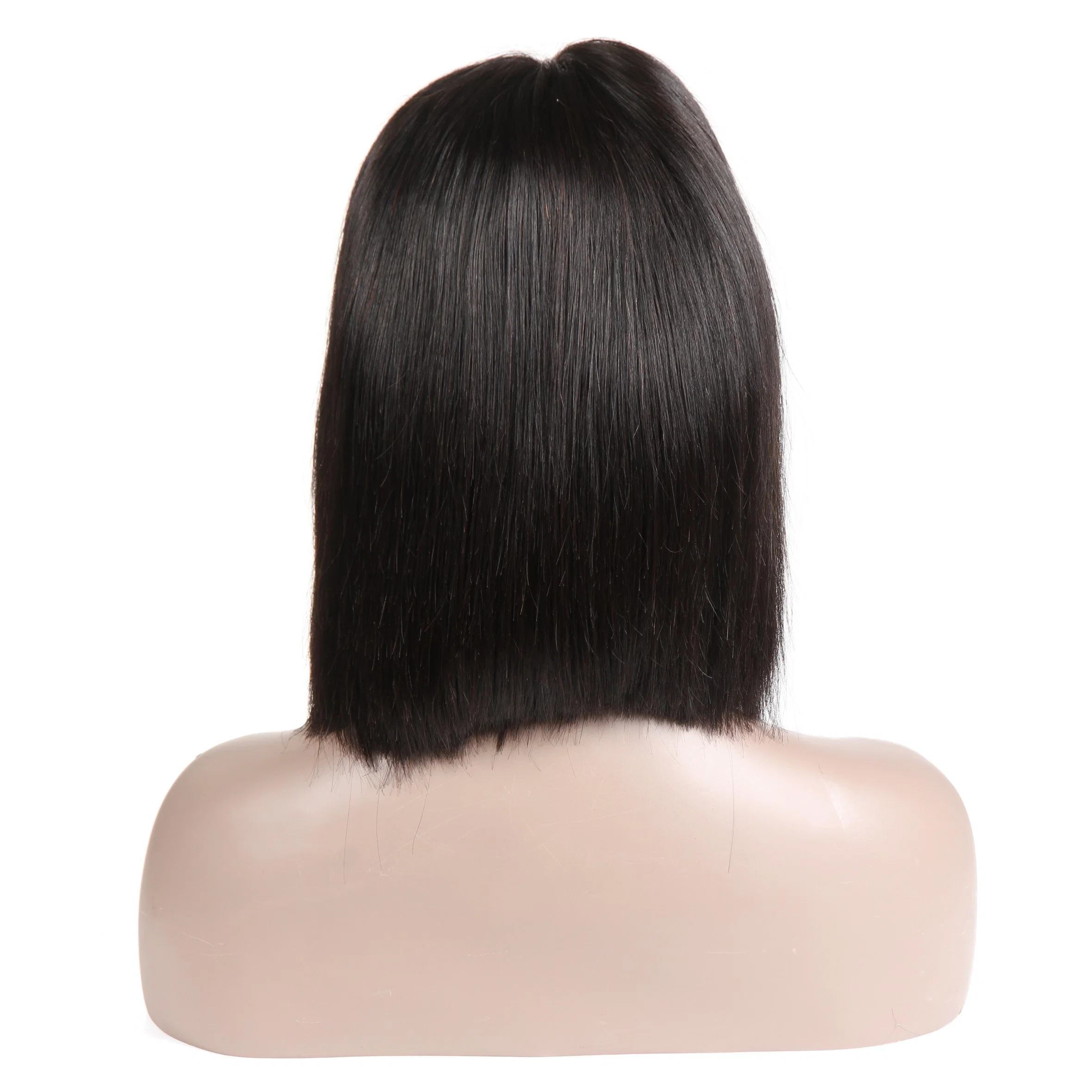 Kbeth Peluca de Cabello Humano para Mujeres Negras Chicas de Belleza Encaje Completo al por Mayor 14 Pulgadas Remy Estilo Bob Recto Corto Peluca Frontal Brasileña Virgen con Pelo de Bebé