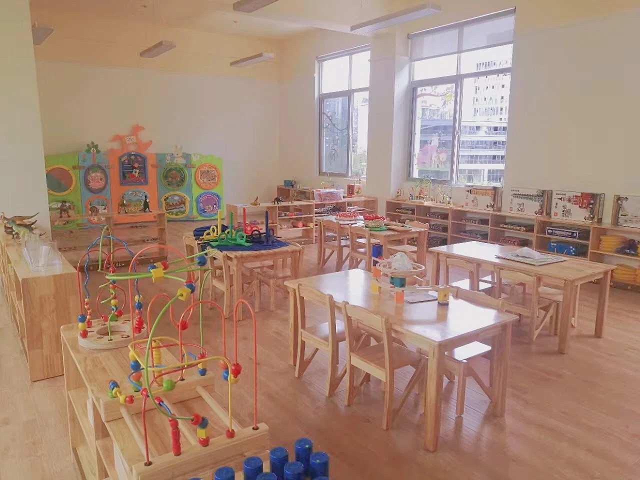 Kindermöbel, Schulklasse Studentenmöbel, Kinderzimmer und Kindergarten-Kindermöbel, Kinder Holzmöbel
