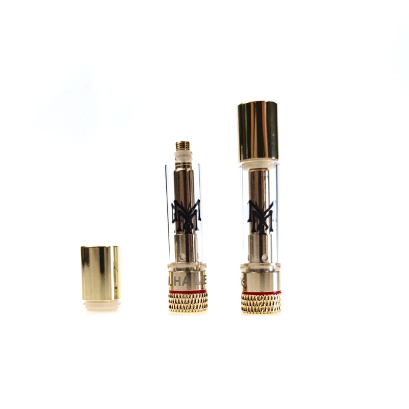 En Stock de Venta caliente 510 Tornillo de rosca de metal cerámica de 0.8ml de punta del lápiz de Vape Muha Meds Carts