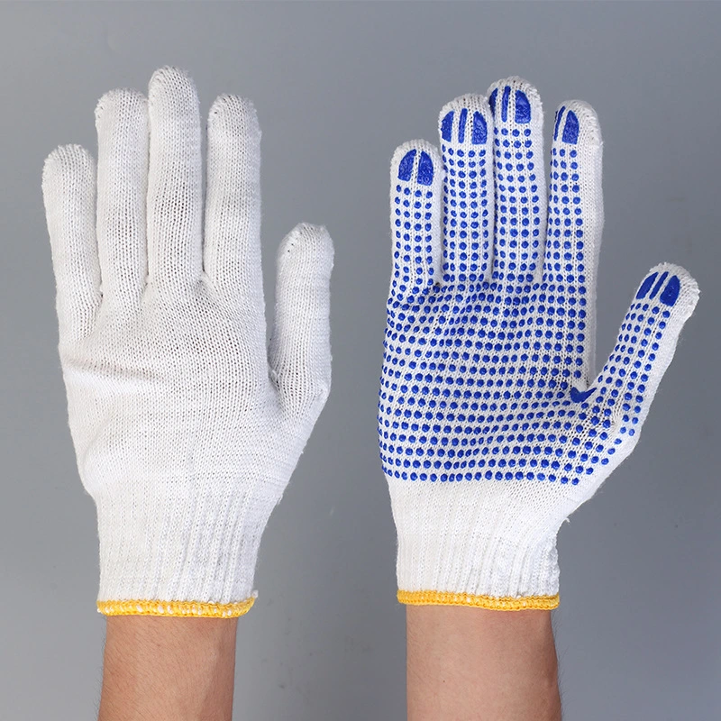 Labor Durable Industrial Gardening Construction Work White 100% Cotton Knitted Gloves