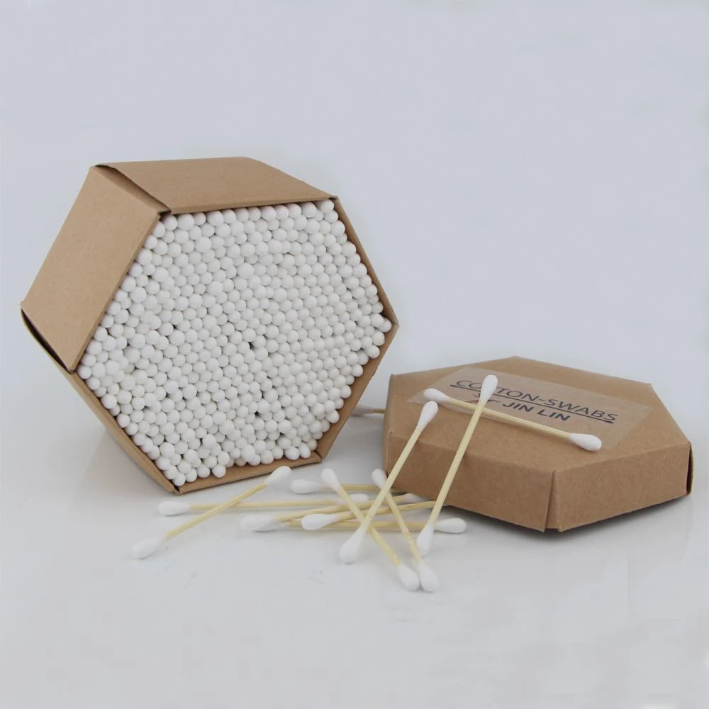 Zero-Plastic Bamboo Cotton Swabs Eco-Friendly