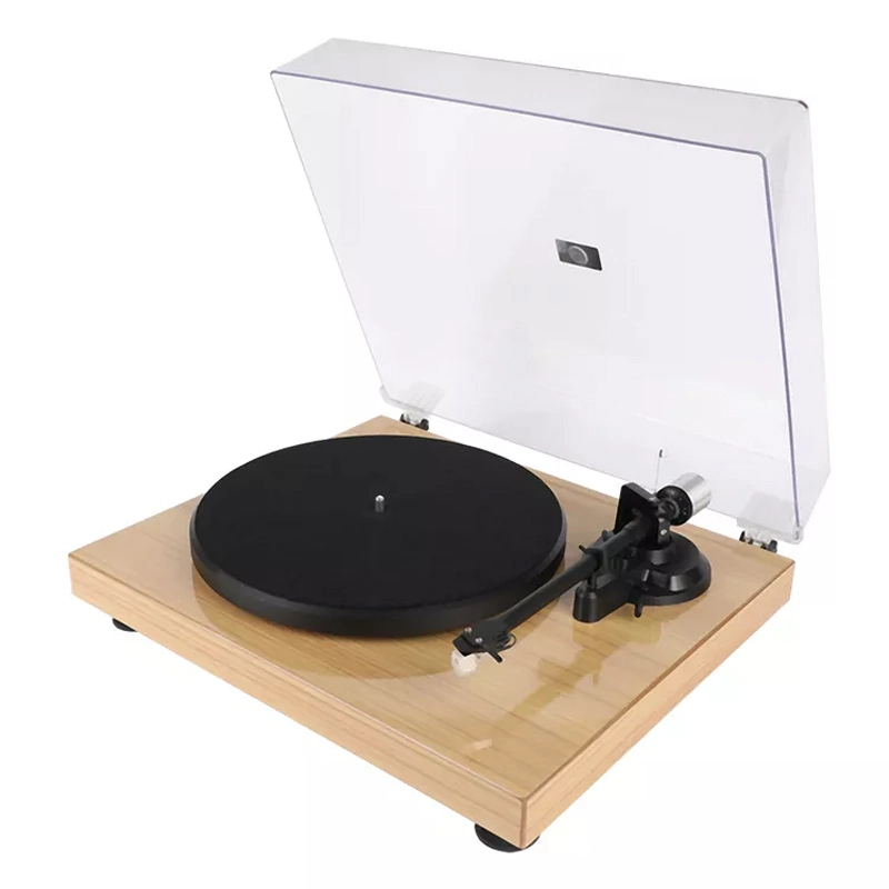 Hi-Fi Turntable Player Precio competitivo sistema estéreo Turntable Player Fuente negra mate