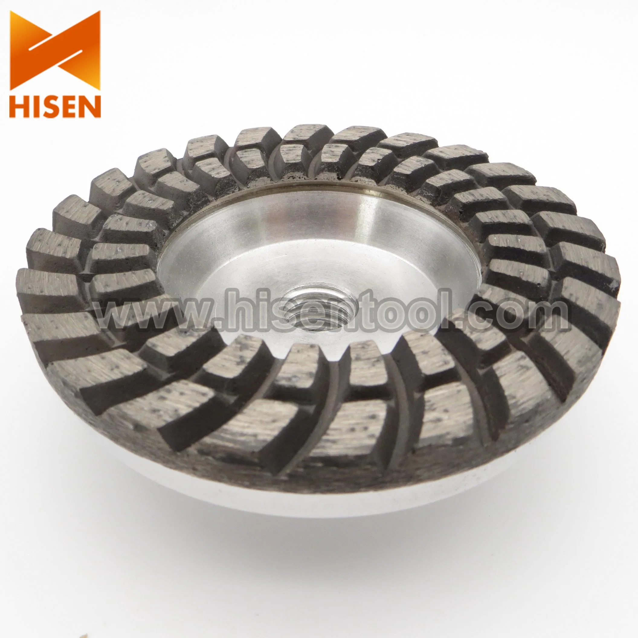 100mm Aluminum Base Diamond Turbo Cup Wheel with 5/8"-11 Thread