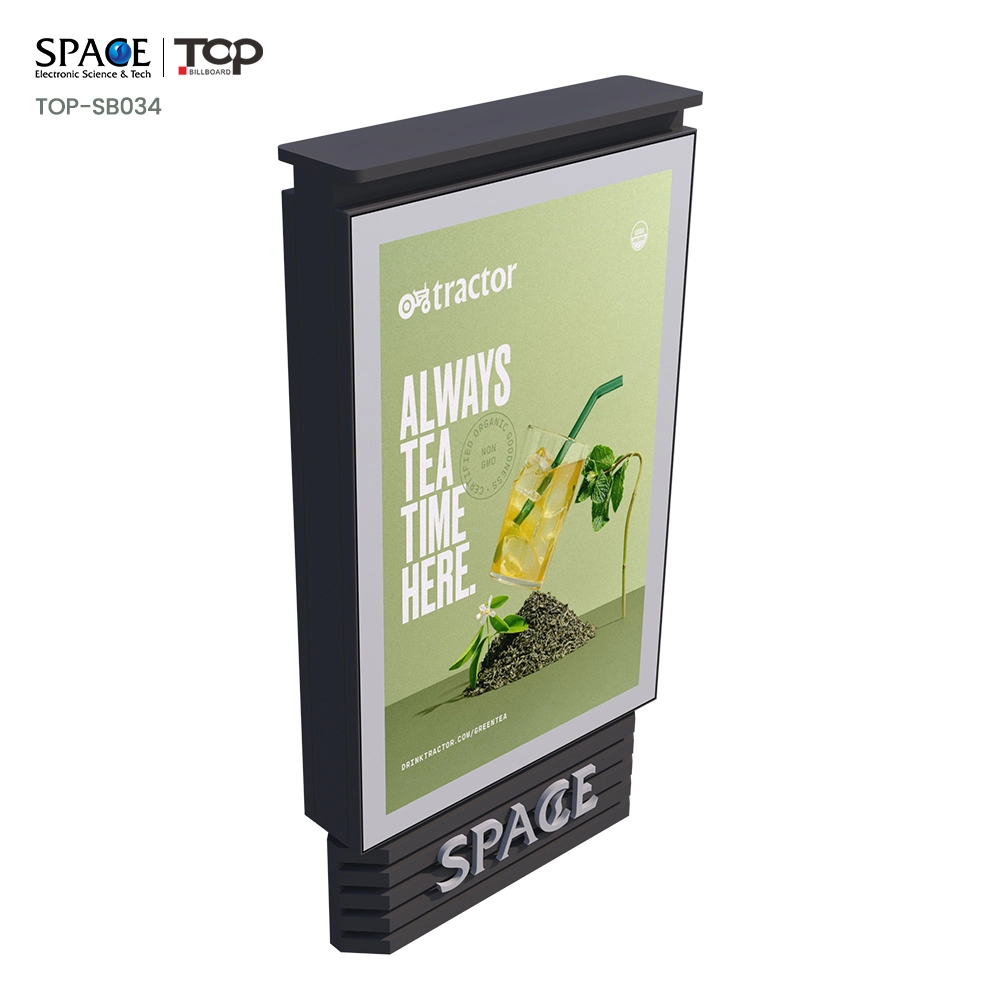 Standing Scrolling Light Boxes Advertisement Light Box Panel with Two Legs