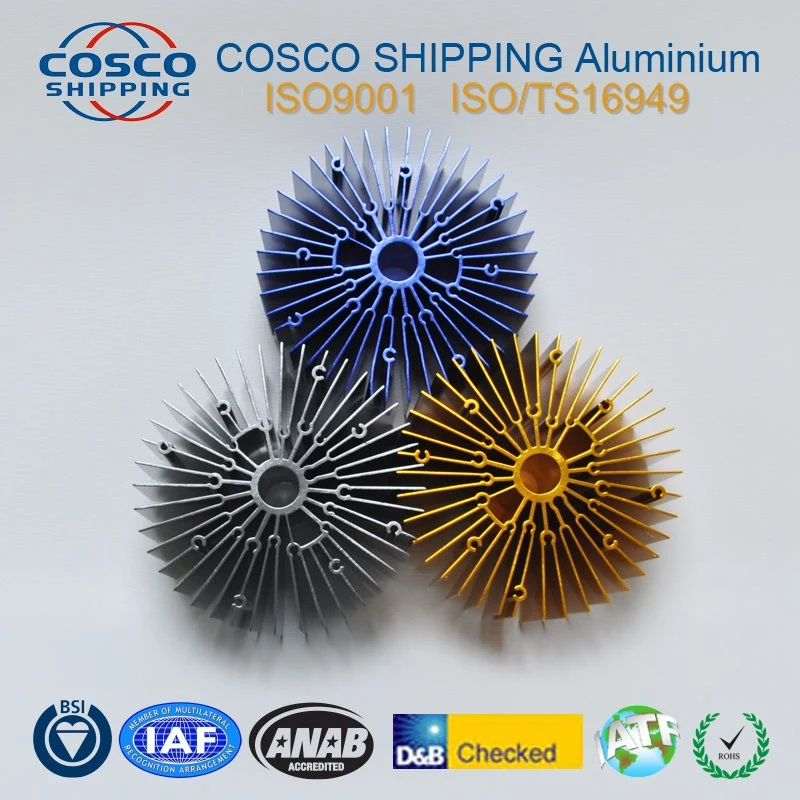 CNC Machining Aluminum Heat Sinks Anodizing Aluminum Extrusion Profile Heat Sinks