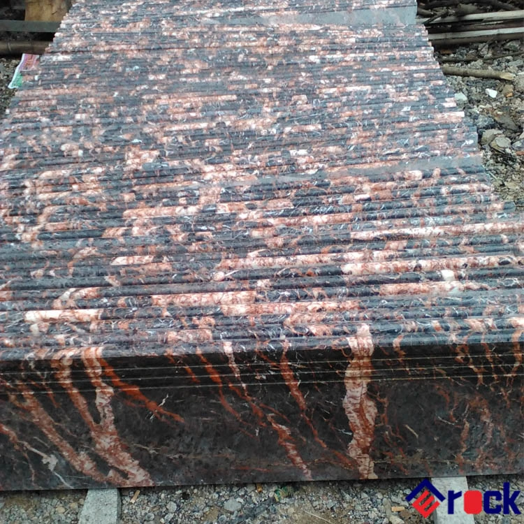 China Cuckoo Red Marble Stone Polierte Platten für Indoor Boden Fliesen und Stufen