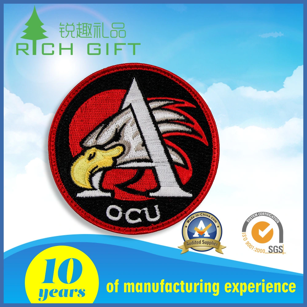 Promotion Custom Military 3D Logo Garment Label Fashion Woven Fabric Embroidery Patch Emblem for Clothing