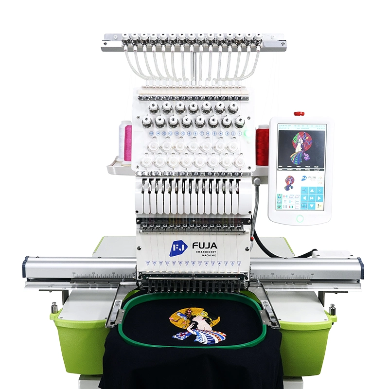 Fuja Single Head Digital Commercial Cap Finished Garments and Flat Sewing Embroidery Machine