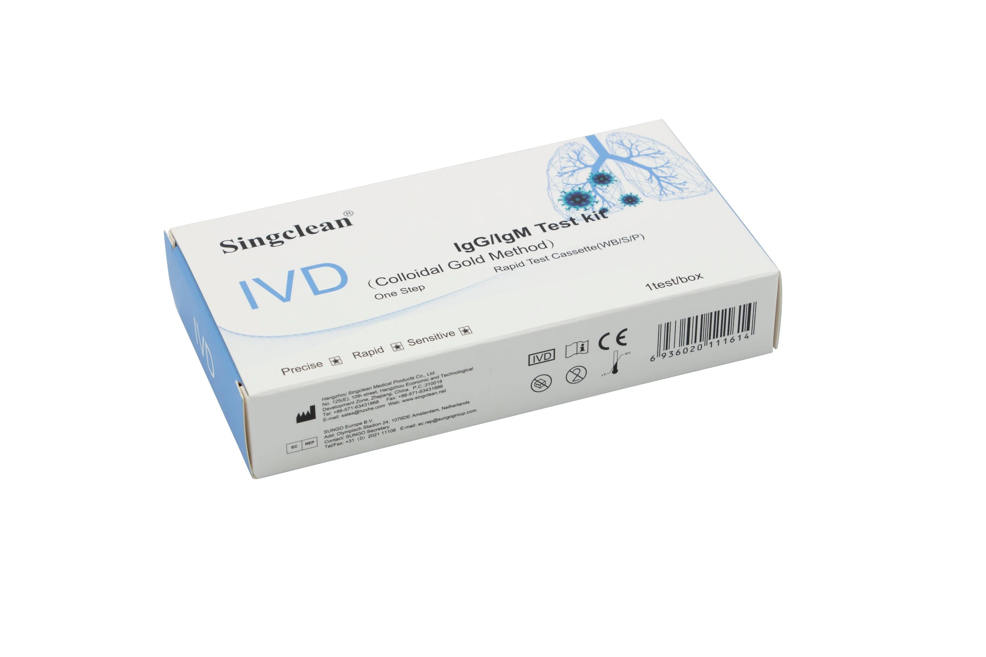 Singclean Rapid Igg/Igm Blood Antibody Test Kit Rapid Diagnostic Test Für Massentests