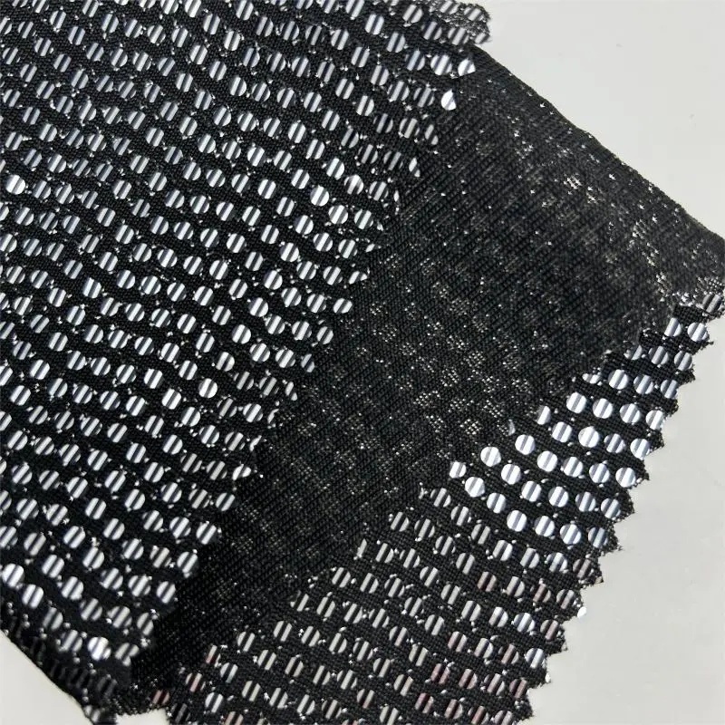 Yigao Textile 1*1 Rib Laminated Fabric Shiny Party Wear Fabric