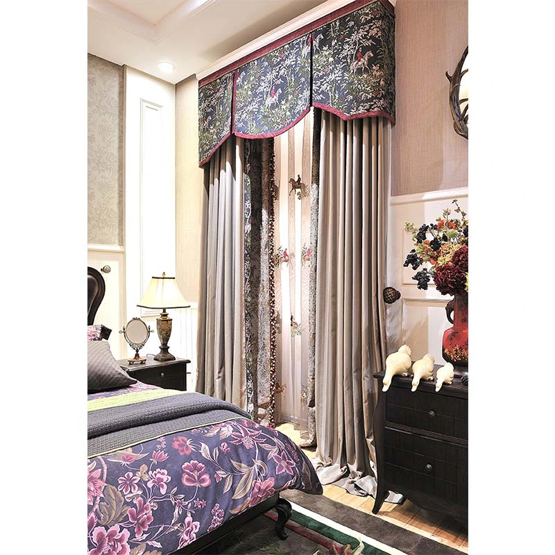 Hot Sell Luxury Printed Polyester Ready Made Home Window Curtains for The Living Room Bedroom Curtain