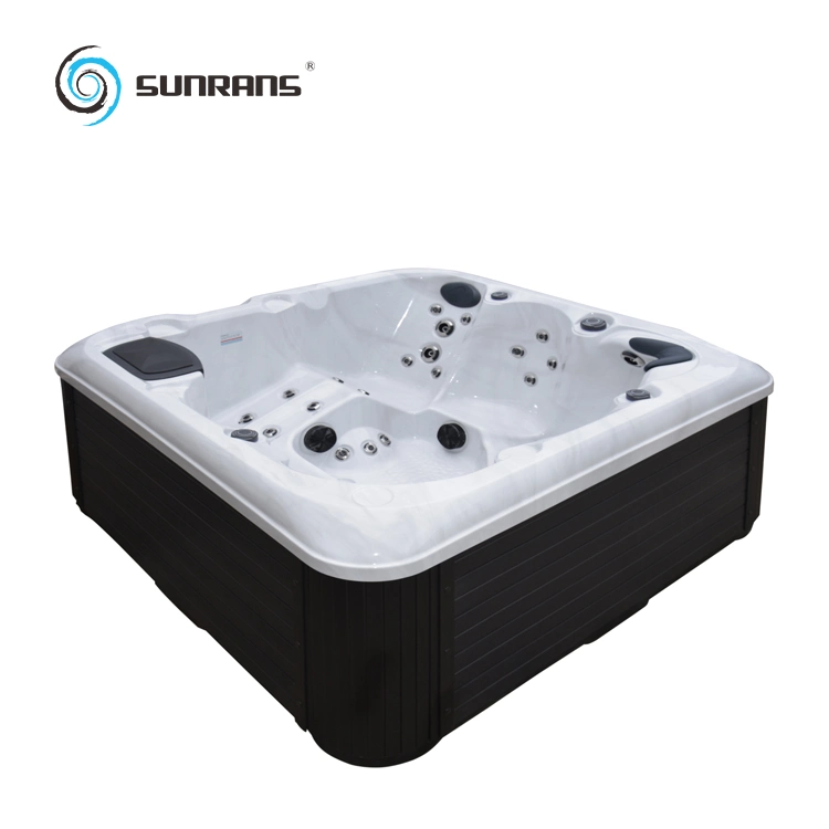 Sunrans Baignoire en acrylique avec bain à remous, piscine de nage SPA pour 6 personnes de haute qualité en extérieur, bain à remous de luxe Hydro USA Balboa pour jardin.