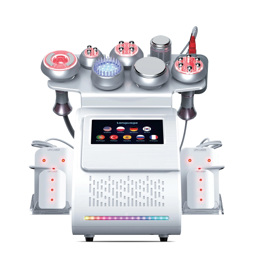 Multifunctional Lipolaser Body Slimming RF Bio Lipo Laser Removal Vacuum 9 In1 Ultrasonic 80K Cavitation Therapy Machine with Radio Frequency