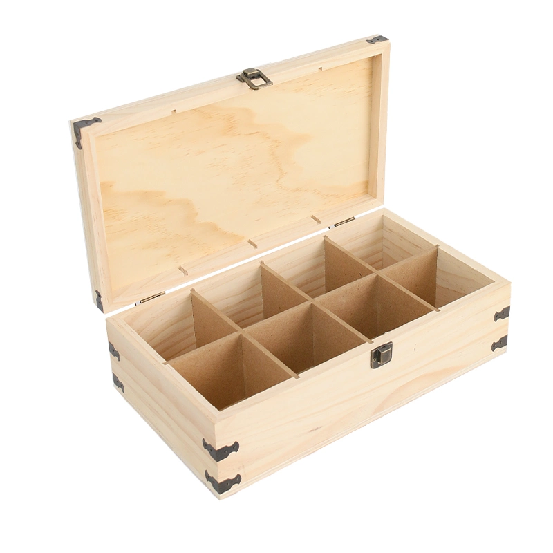 Spice Packets Container Custom Wooden Tea Box Organizer