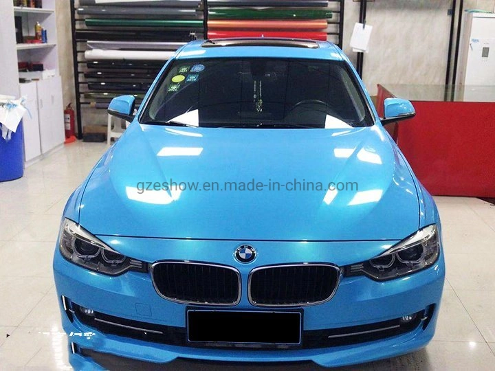 Magic Gold Sky Blue Vinyl Wrap Film Bubble Free Car Aufkleber