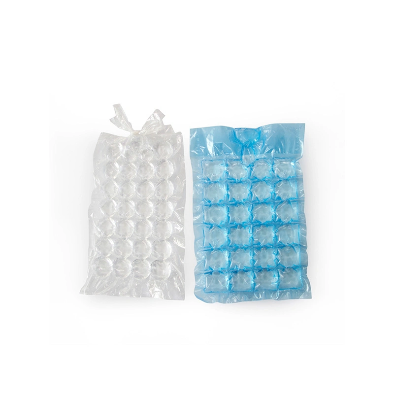 Transparent or Light Blue Polyethylene Disposable Ice Cube Packs