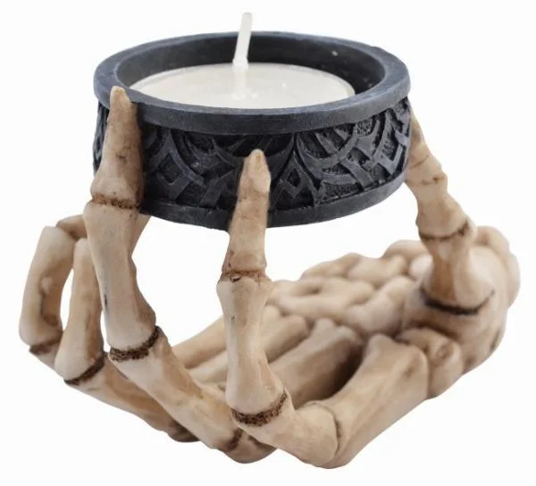 Halloween Hand Held Skeleton Hand Votive Holder Home Decoration