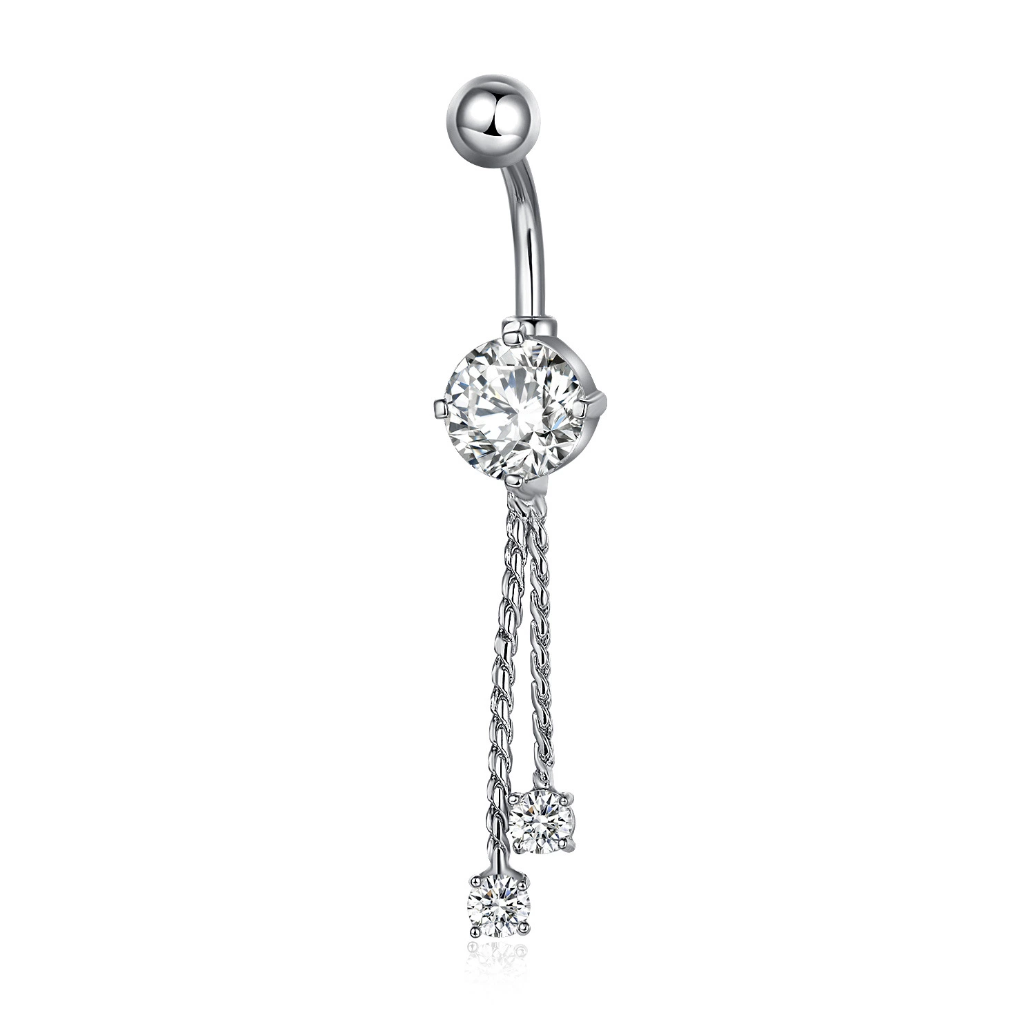 Contracted Circular Tassel Stainless Steel Belly Rings Belly Piercing