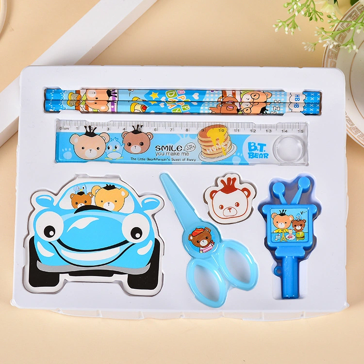 Wholesale/Supplier 7PCS Stationery Set Children Birthday Gift Cute Kawaii Set Items Wholesale/Supplier Supplies Product Office Stationary Kids Set