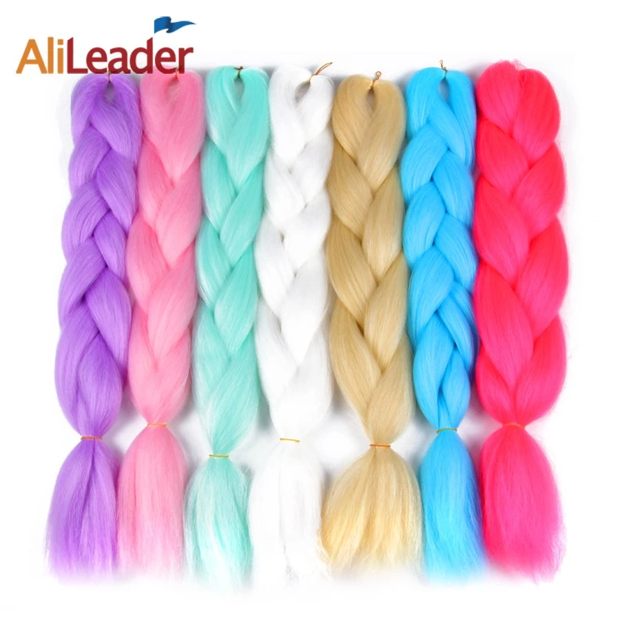 24" 100 G Hot Selling Jumbo Box Geflecht Ombre Geflecht Haar African Crochet Zöpfe Haar Synthetische Haarverlängerungen