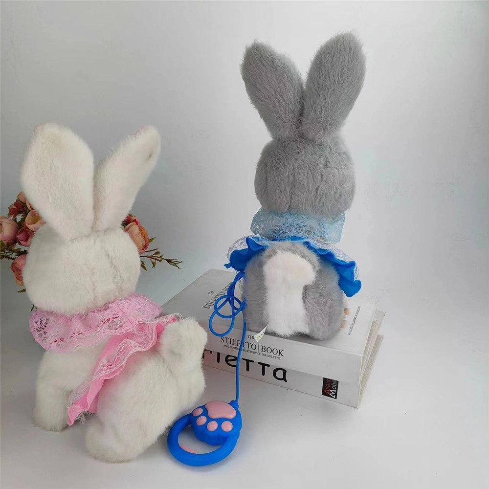 La danse du lapin en peluche jouet robot Bunny le saut à la Marche de l'exécution Animal agiter les oreilles Cute Pet électrique pour les enfants des cadeaux d'anniversaire